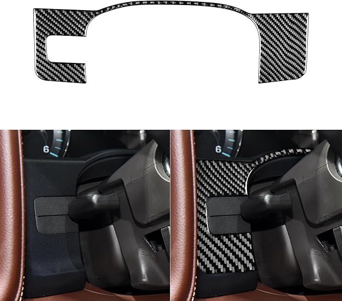 Real Premium Carbon Fiber Fit for Chevy Silverado/GMC Sierra 1500 2014-2018 for 2500/3500HD 2015-2019 Car Speedometer Bottoms Trim Dash Decals Sticker Decor Auto Interior Accessories Cover Black