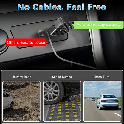 Wireless Carplay Adapter for Apple Android Auto Wireless Adapter for Factory Wired Cars,Bluetooth Fast Auto-Connect No Lag for iPhone 6+/iOS 10+ Android 11+