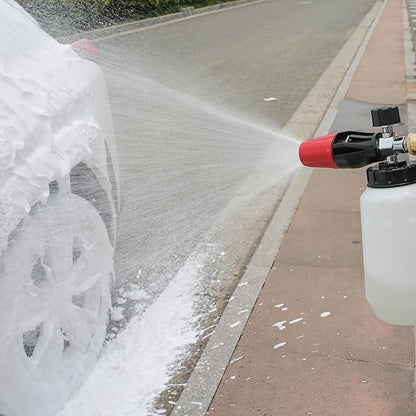 Sooprinse Foam Cannon Kit with Pressure Washer Short Gun, 1 L Snow Foam Lance with 1/4 Inch Quick Connector, Foam Blaster with Pressure Washer Gun,4000 PSI, Black