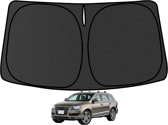 Q7 Customized Windshield Sun Shade for 2016-2025 2026 Q7 Front Window Sunshade Visor Protector Foldable Blocks UV Rays Keep Car Cooler Accessories