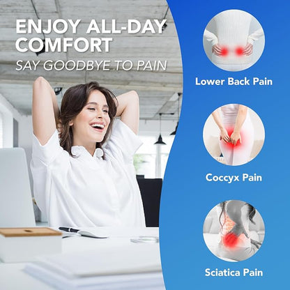 Lofty Aim Car Seat Cushion, Comfort Memory Foam Car Cushions for Driving (Black)
