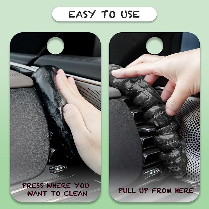 Cleaning Gel for Car Cleaner Cleaning Kit Automotive Air Vent Dust Cleaning Slime for Auto Cleaning Putty Universal Dust Car Accessories Car Interior Cleaner Keyboard Cleaning Laptop Black | Automotive Air Vent Dust Cleaning, Universal Dust Cleaner, Ca...