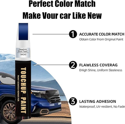 Sapphire Blue Pearl(WCH) Car Paint Touch Up Pen Compatible with SUBARU, 2-In-1 Color Accurate Touch Up Car Scratch Repair Paint Match SUBARU Series Automotive Scratch Remover for Nicks & Chips Repair
