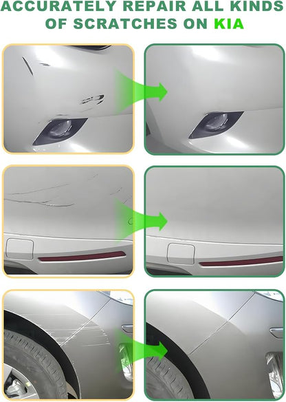 SWP Snow White Pearl Tricoat Touch Up Paint for Kia, Color Accurate Car Paint Scratch Repair Pen, Quick & Easy Fix Automotive Chips and Nicks