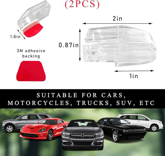 Yourkar 2 PCS Deer Whistles, Deer Warning Devices with Waterproof Adhesive Tapes, Car Save Deer Whistles Avoids Collisions Suitable for Vehicles, Trucks, SUVs, Car Accessories (Transparent)