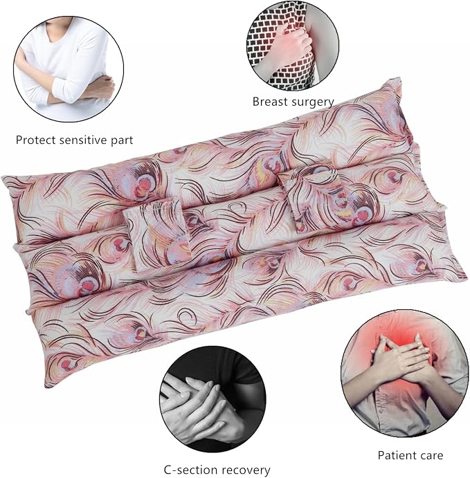 KANICER Post Heart Surgery Seatbelt Pillow, Mastectomy Pillow, Port Pillows for Chemo Patients, Hysterectomy Must Haves, Heart Surgery C-Section Recovery