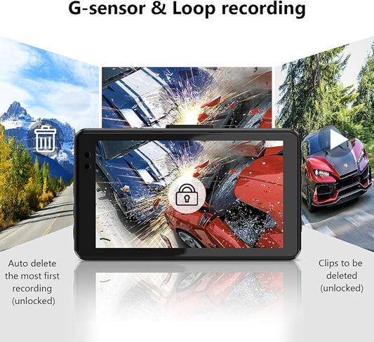 Dash Cam Front and Rear, Dash Camera for Cars with 32G Card Super Night Vision, Car Dash Cam 1080P Dashboard Camera with G-Sensor, Parking Monitor, Loop Recording, Motion Detection Car Camera
