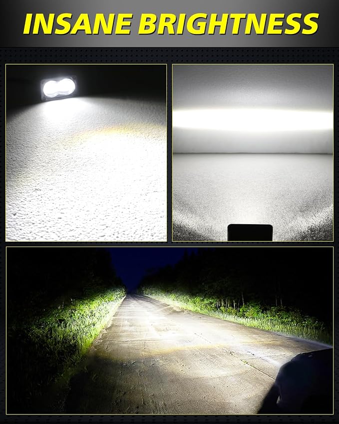 3 Inch SAE LED Fog Lights 40W DOT Approved Mini LED Light Pods Street Legal Cut-Off Low Beam Small Offroad Lights Fog Pods Lights 2 Packs for Trucks Pickup Motorcycle Dirt Bike SUV UTV ATV