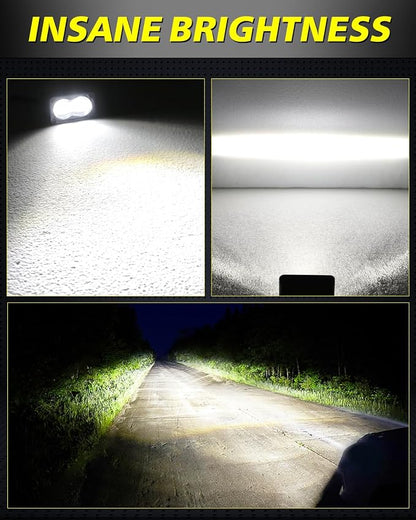 3 Inch SAE LED Fog Lights 40W DOT Approved Mini LED Light Pods Street Legal Cut-Off Low Beam Small Offroad Lights Fog Pods Lights 2 Packs for Trucks Pickup Motorcycle Dirt Bike SUV UTV ATV
