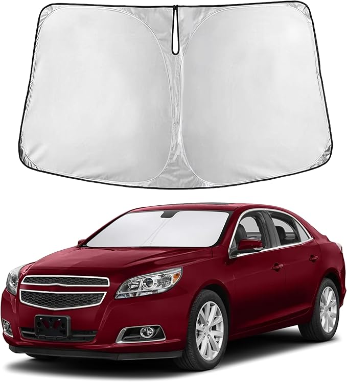 EcoNour Windshield Sunshade Compatible for Chevrolet Malibu 2013 2014 2015, Sun Visor for Front Windshield & Window Sun Shade Cover, UV Heat Blocker & Protector, Car Accessories