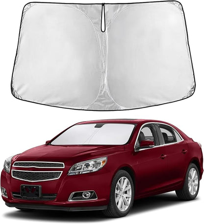EcoNour Windshield Sunshade Compatible for Chevrolet Malibu 2013 2014 2015, Sun Visor for Front Windshield & Window Sun Shade Cover, UV Heat Blocker & Protector, Car Accessories
