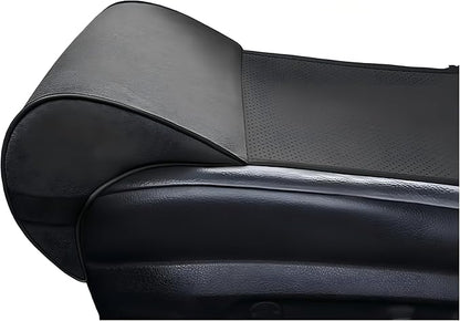 JUPENG Car Seat Leg Extender Cushion, Memory Foam Under Thigh Leg Support Pillow with Strap, Non-Slip Base & Removable Washable Cover for Driver Seat and Office Chair, Universal Comfort Pad(Black)