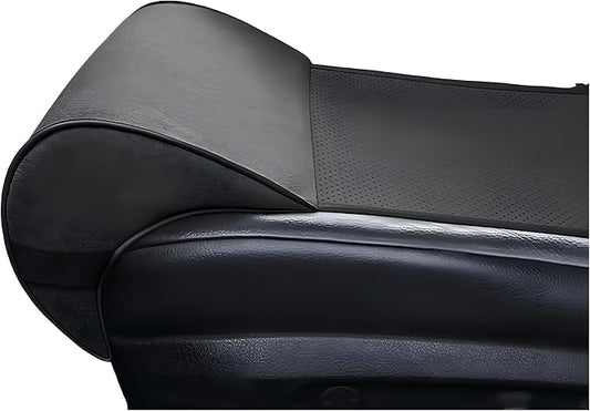 JUPENG Car Seat Leg Extender Cushion, Memory Foam Under Thigh Leg Support Pillow with Strap, Non-Slip Base & Removable Washable Cover for Driver Seat and Office Chair, Universal Comfort Pad(Black)
