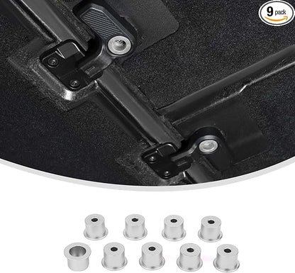 Linskip Freedom Panel Latch Trim Kit Compatible with 2021-2024 2025 Ford Bronco Accessories Silver, Hardtop Roof Handle Bult-in Aluminum Cover Set for Bronco Interior Accessories 4Door