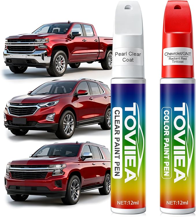Radiant Red Tintcoat(GNT/WA170H) Touch Up Paint Compatible with Chevrolet,2-In-1 Car Scratch Remover Pen,Car Paint Scratch Repair Kit for Scratches,Chips & Nicks,2-PCS SET
