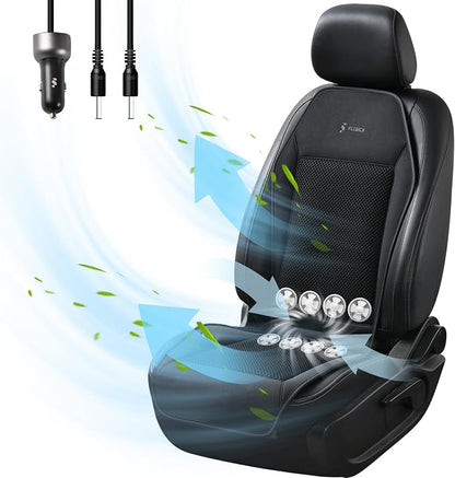 FLORICH Cooling Seat Covers Ventilated Car Seat Cover with 8 Turbo Fans 12V-24V 3-Speed Adjustable Car Seats Cooling Pad Cushion Universal Fit for Car SUV Truck Van Summer Driving