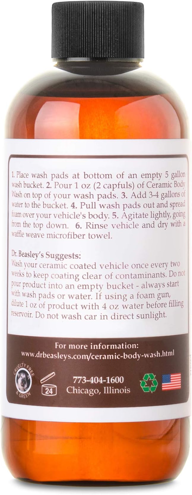Dr. Beasley's Ceramic Body Wash- 12 oz. Super Concentrated Formula, No Agitation, Great for Ceramic Coated Vehicles