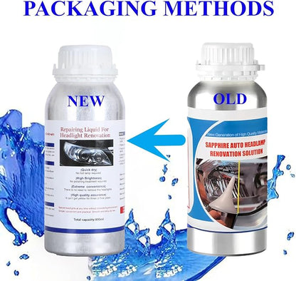 ROYWOO Car Headlight Restoration Liquid 600ml (800g), Auto Headlight Scratch Restoring Fluid, Headlight Lens Polish Repair Liquid for Repair of Scratch,Yellowed, Haze, Cracked Headlamp