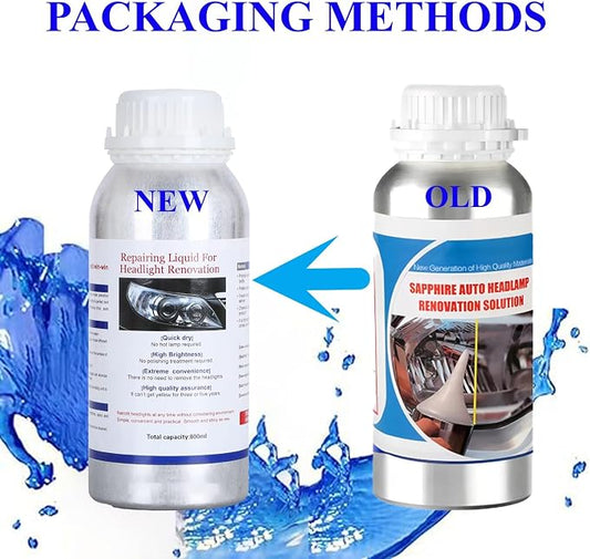 ROYWOO Car Headlight Restoration Liquid 600ml (800g), Auto Headlight Scratch Restoring Fluid, Headlight Lens Polish Repair Liquid for Repair of Scratch,Yellowed, Haze, Cracked Headlamp