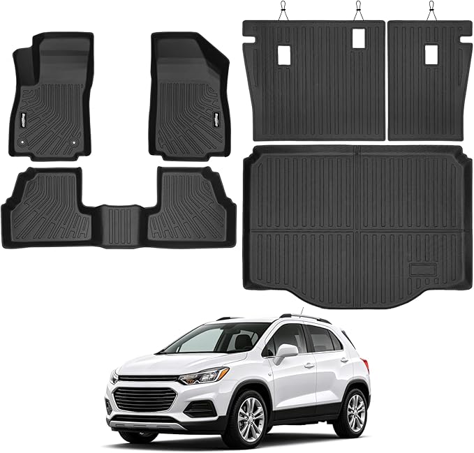 Floor Mats for Chevrolet/Chevy Trax 2014-2023, Trunk Mat and Backrest Mat All Weather TPE Protector for Chevy Trax Accessories