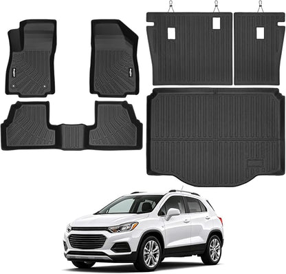 Floor Mats for Chevrolet/Chevy Trax 2014-2023, Trunk Mat and Backrest Mat All Weather TPE Protector for Chevy Trax Accessories