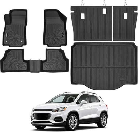 Floor Mats for Chevrolet/Chevy Trax 2014-2023, Trunk Mat and Backrest Mat All Weather TPE Protector for Chevy Trax Accessories