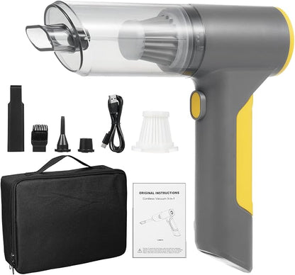 4 in 1 Wireless Handheld Vacuum Cleaner, 13000Pa Super Suction, 6000mAh Battery, Type-C, Green
