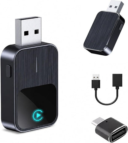 Auto Wireless CarPlay & Android Adapter 2 in 1 for RAM ProMaster 2021-Present Plug and Play USB Car Dongle Reconnect, Voice Control, Navigation, Music Streaming,Black Style