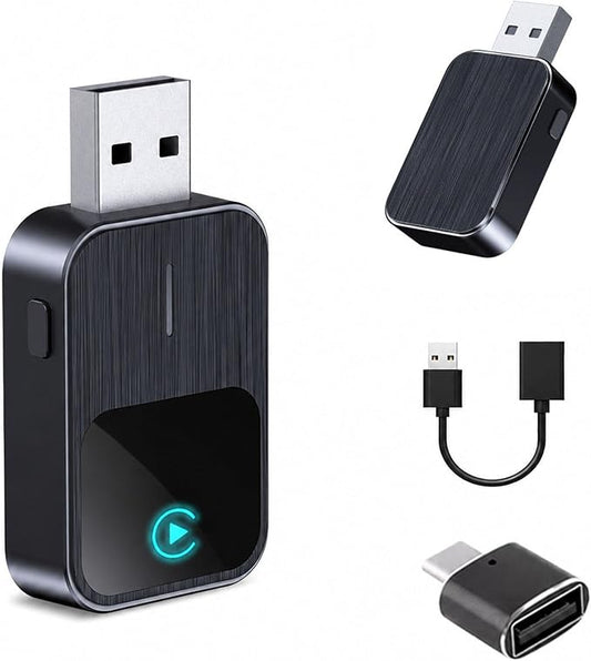 Auto Wireless CarPlay & Android Adapter 2 in 1 for Chevrolet Tracker 2021-Present Plug and Play USB Car Dongle Reconnect, Voice Control, Navigation, Music Streaming,Black Style