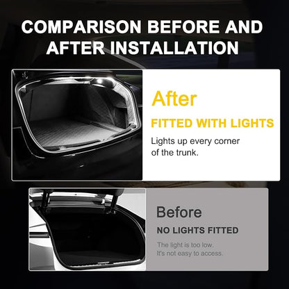 Tlyard Trunk LED Lights Strip for Tesla Model Y Juniper 2025 2026 Back Interior Frunk Lightning Waterproof &High Brightness Strip for Tesla Model Y Accessories