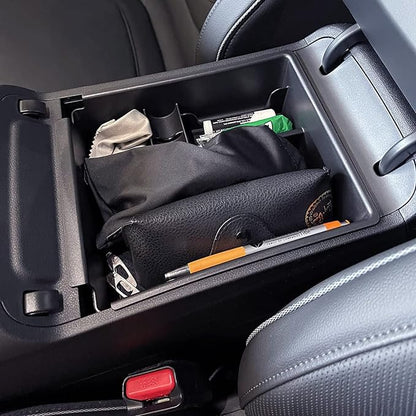 Center Console Organizer Tray Compatible with Hyundai Tucson Limited 2022 2023 2024 Tucson Hybrid Accessories, Automatic Transmission Only,SEL Only for Hybrid SEL,Armrest Secondary Storage Box,Black
