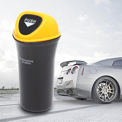Automobile Dustbin Car Trash Can Garbage Can Leakproof Vehicle Trash Bin(Yellow)