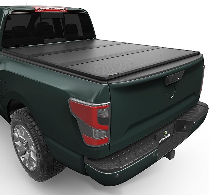 AUTOSAVER88 FRP Hard Tri-fold Truck Bed Tonneau Cover Compatible with Nissan Frontier 2005-2026 5 ft Bed (NO México)