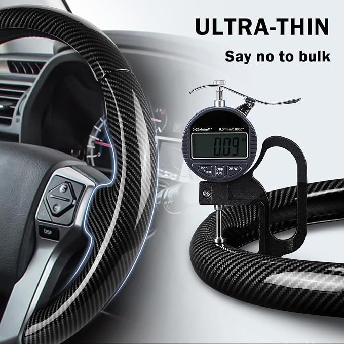 Fit for Toyota Steering Wheel Cover, Steering Wheel Cover for Tacoma(2012-2023) 4Runner(2010-2024) Tundra(2014-2021) Sequoia(2014-2022) Accessories (Glossy Black)
