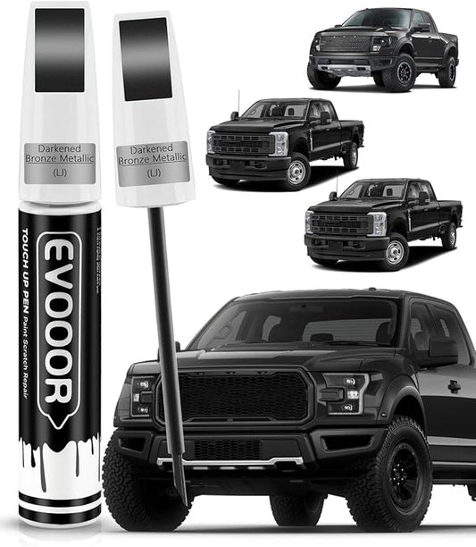 Touch Up Paint for Ford – Exact Match 2 in 1 Paint Pen for Chips and Nicks Repair (Darkened Bronze Metallic(LJ))