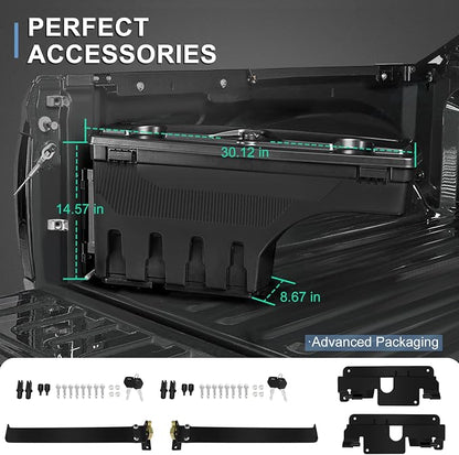 Left Driver Side Right Passenger Side Truck Bed Tool Box Compatible For Chevrolet Silverado 1500 2007-2018, For Chevrolet Silverado 1500 LD 2019