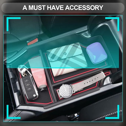 CDEFG 2023-2026 Accord Center Console Accessory Organizer for 2023 2024 2025 2026 Accord Sport EX-L L Touring LX EX Console Armrest Tray Storage Box 2023-2026 Accord 11th Gen Hybrid Accessories (Red)
