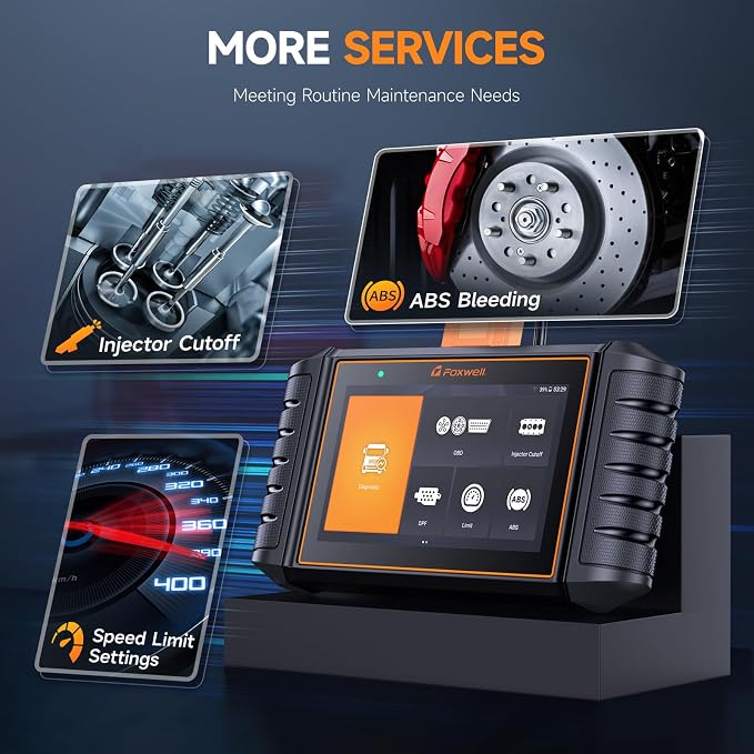 FOXWELL Heavy Duty Truck Scanner - HD500 Diesel Scaner Diagnostic Tool with DPF Regeneration/Injector Cutoff, fit for Cummins, Detroit, Caterpillar, Paccar, Hino, Lifetime Free Update, Orange
