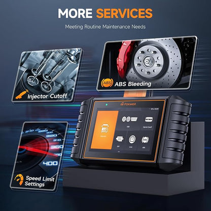 FOXWELL Heavy Duty Truck Scanner - HD500 Diesel Scaner Diagnostic Tool with DPF Regeneration/Injector Cutoff, fit for Cummins, Detroit, Caterpillar, Paccar, Hino, Lifetime Free Update, Orange