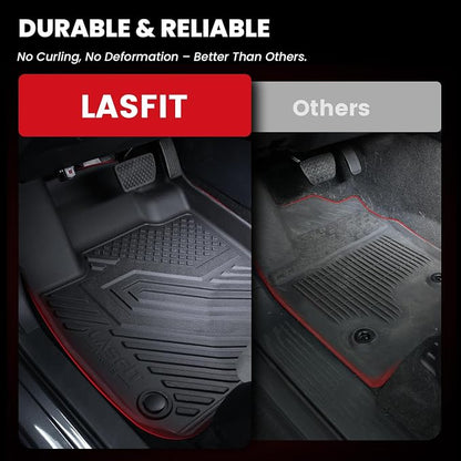 LASFIT Floor Mats & Cargo Mat for Kia Sportage PHEV 2025 2024 2023 (Fit with Subwoofer, Not Fit Gas/Hybrid), All Weather TPE Mats Custom Fit Floor Liners & Trunk Mat for Kia Sportage 2023-2025