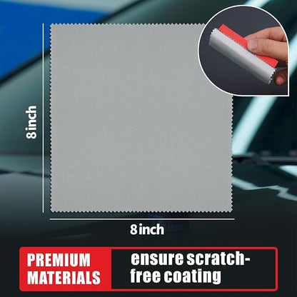 Suede Microfiber Cloths, Gray, 12 Count, 8 x 8 inch | Ceramic Coating Application, Ultra Absorbent, Scratch-Free, Machine Washable