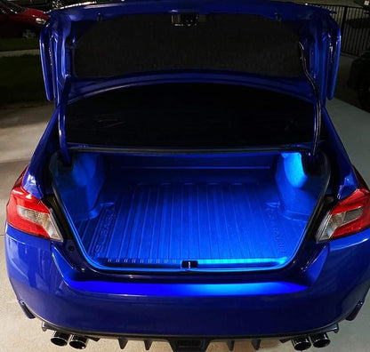 iJDMTOY 18-SMD-5050 LED Strip Light Compatible with Car Trunk Cargo Area or Interior Illumination, Ultra Blue