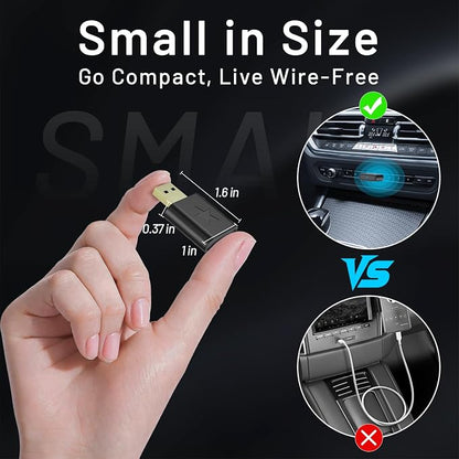 onffo Wireless CarPlay Adapter for iPhone and Android Auto, Convert Wired to Wireless Car Play Adapter for Apple iOS 10+/Android 10+