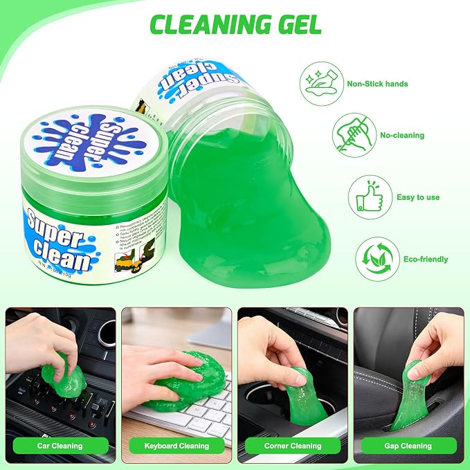 Nilight 15PCS Car Detailing Kit Auto Cleaning Tools Wash Set with Storage Carry Bag Beginners Easy to Use for Interior Exterior Car Care Clean Windshield Dashboard Seat Air Vents Wheels Tires, Green