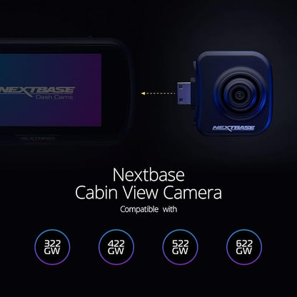 Nextbase Series 2 Add-on Module Cameras – 140 Degree Viewing Angle Cabin View Dash Camera for Commercial Use – Compatible with Series 2 322GW, 422GW, 522GW and 622GW Dash Cam Models