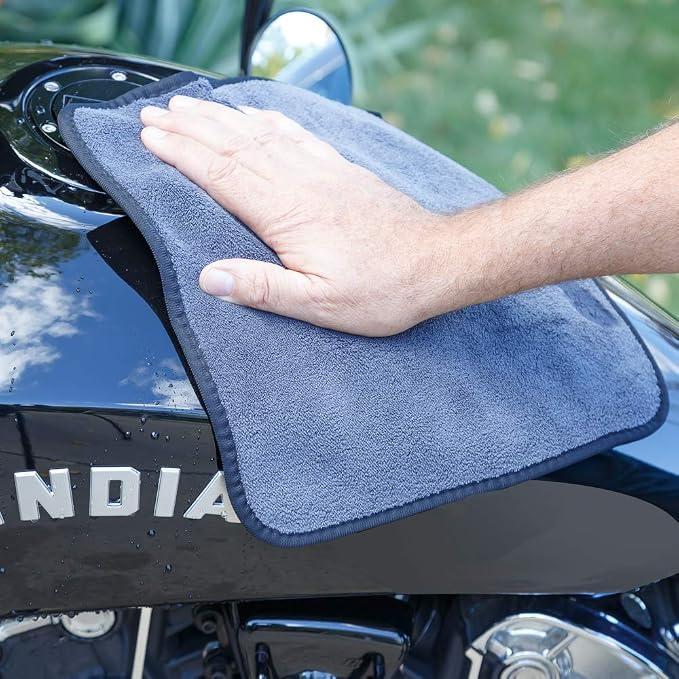 Premium Edgeless Microfiber Cleaning Cloths, 6 Pack| 12” x 12” All Purpose Hand Towels for Car Washing and Detailing, Housewares, Windows, Bathrooms, Electronics | Reusable Home & Auto Towel Set