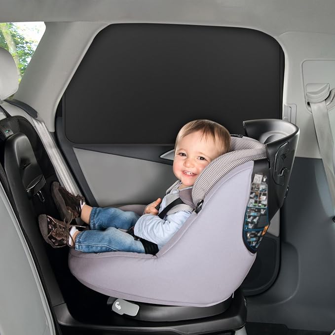 Car Window Sun Shades Curtains - Magnetic Privacy Curtains Side Window Sun Shades 100% Block Light Car Window Covers with Cooler Feeling (dexterous, 4pcs)
