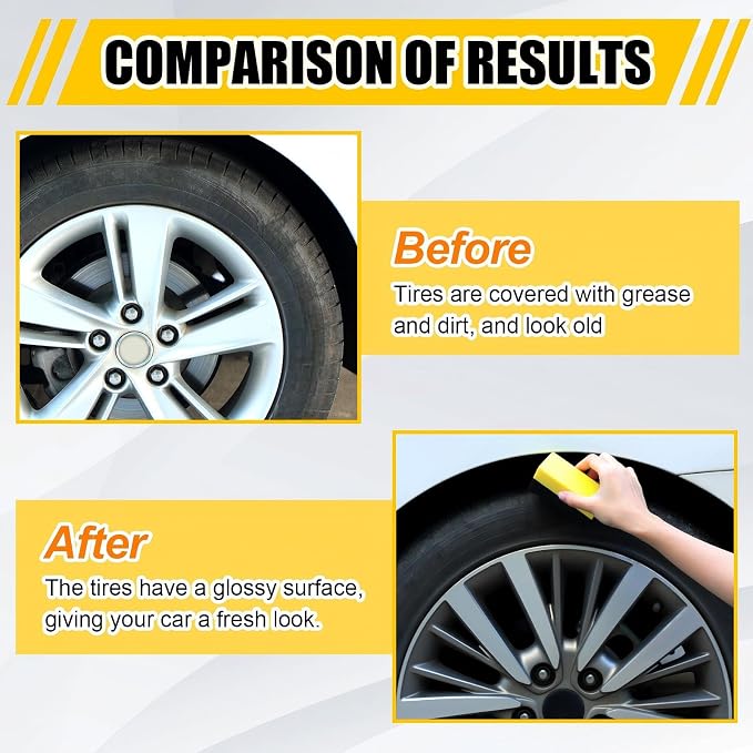 Tallew 18 Pcs Tire Shine Dressing Applicator Tire Dressing Applicator Pads Color Polishing Sponge Wax Buffing Pads for Car Glass Painted Steel Porcelain
