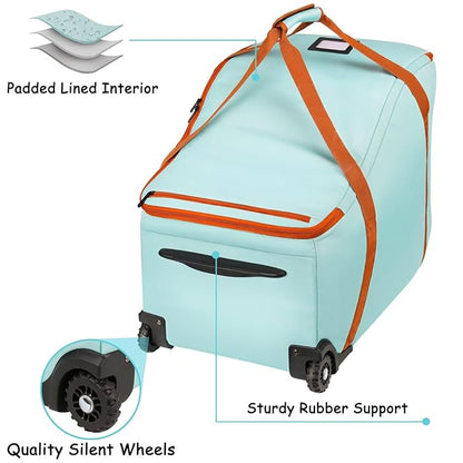 SCTEL Car Seat Travel Bag for Airplane Compatible with Most Infant Car Seats, Padded Car Seat Cover Bag, Carseat Gate Check Bag for Road Travel