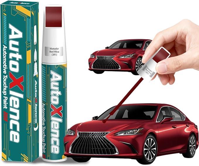 3R1 Matador Red Mica Touch Up Paint Compatible with Toyota Car Paint Pen Scratch Repair Automotive Scratch Remover Fix Exact Color Match